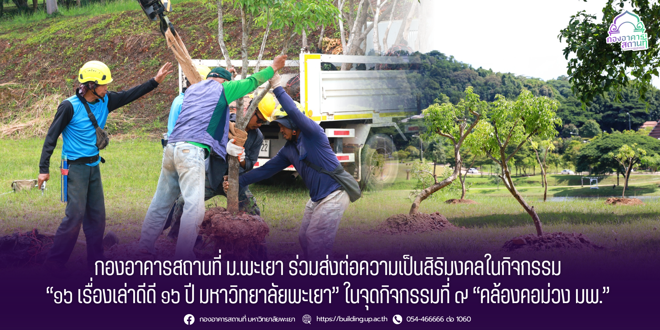 กองอาคารสถานที่ มหาวิทยาลัยพะเยา ปลูกชมพูพันธุ์ทิพย์ 43 ต้น ยกระดับภูมิทัศน์ริมอ่างหลวง
